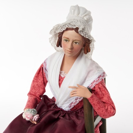 Détail La romantique - Santons Lise Berger