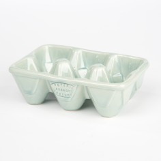Boîte à oeufs vert d'eau - Poterie Massuco