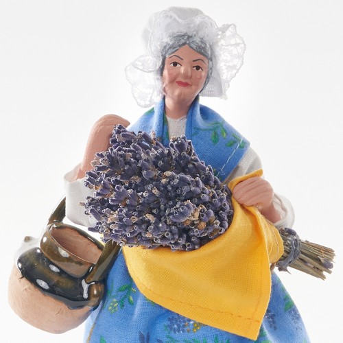 Détail Femme lavande - Santons Sylvette Amy