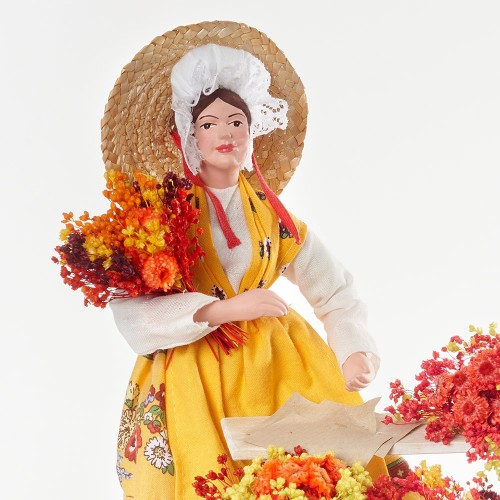 Détail Fleuriste habillé scène - Sylvette Amy