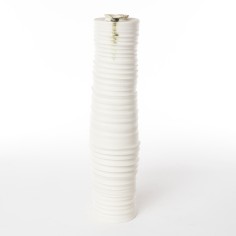 Vase haut blanc et vert