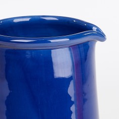 Pichet droit bleu - Poterie Massucco 2