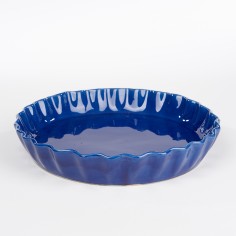 Plat tourte bleu - Poterie Massucco