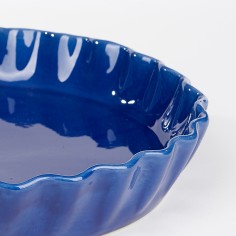 Plat tourte bleu - Poterie Massucco 2