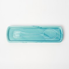 Repose cuillère turquoise - Poterie Massucco