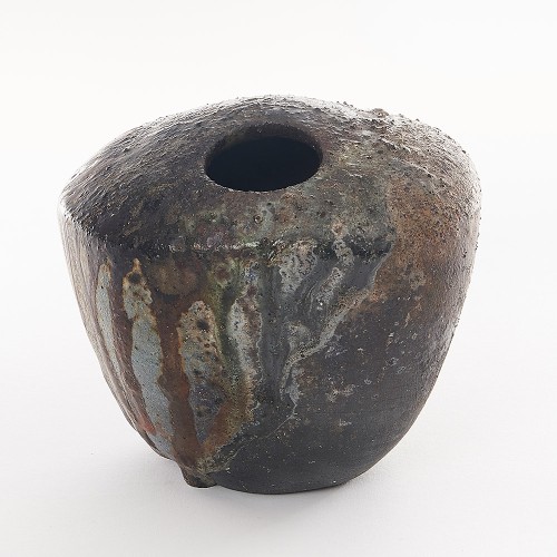 Vase concrétion cendre moyen modèle  bas - Céramique - Pierre Architta