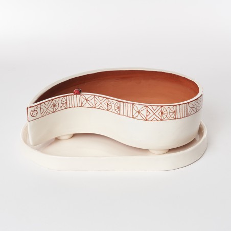 Jardinière virgule blanc - Atelier de Vero