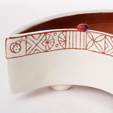 Détail Jardinière virgule blanc - Atelier de Vero