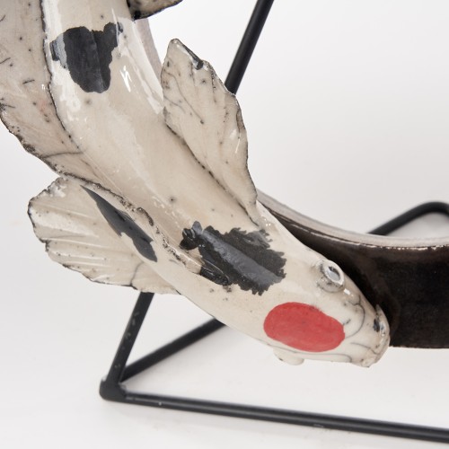 Détail Couronne 2 carpes - Françoise Barre Céramique