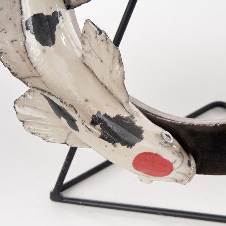 Détail Couronne 2 carpes - Françoise Barre Céramique