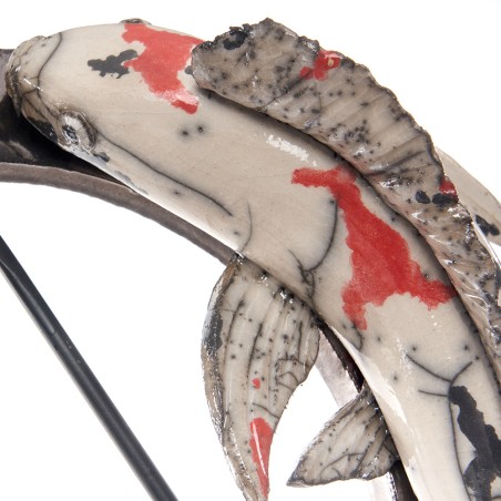 Détail Couronne 2 carpes - Françoise Barre Céramique