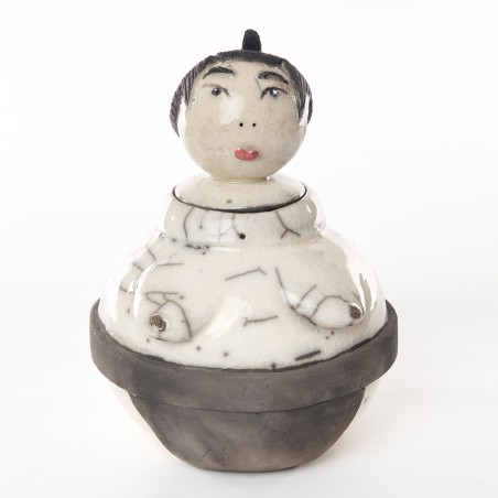 Boîte mawashi noir - Françoise Barre Céramique