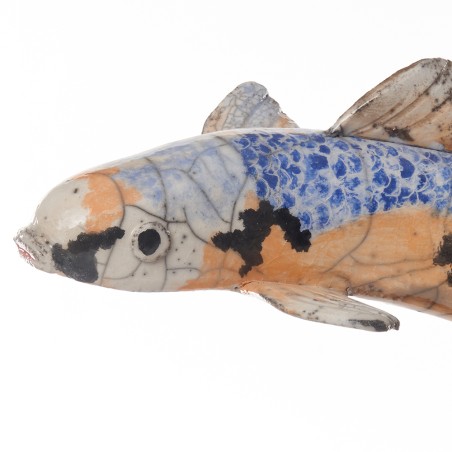 Détail Carpe socle - Françoise Barre Céramique