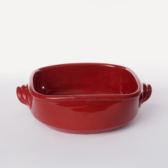 Plat à gratin mm rouge - Poterie Massucco