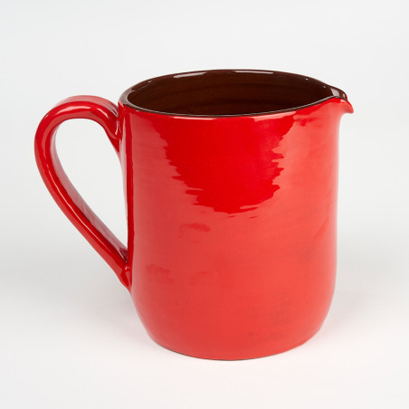 Pichet petit condamine 1 Litre rouge - Argile et Couleurs