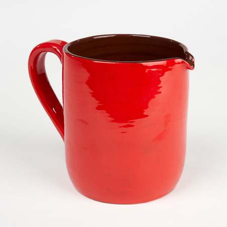 Pichet petit condamine 1 Litre rouge - Argile et Couleurs
