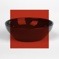 Assiette creuse condamine rouge - Argile et Couleurs