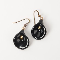 Boucles d'oreilles arum noir - Art Terra