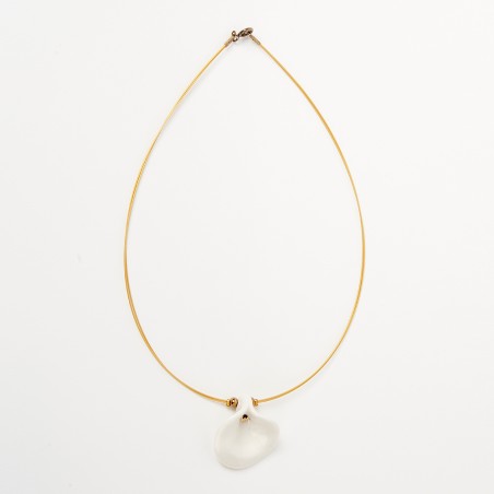 Collier arum blanc - Art Terra