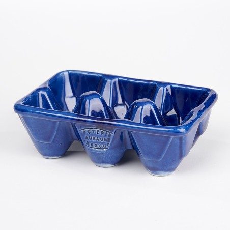 Boîte à oeufs bleu - Poterie Massuco