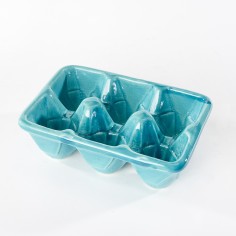 Boîte à oeufs turquoise - Poterie Massuco 2