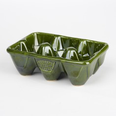 Boîte à oeufs vert - Poterie Massuco