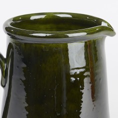 Pichet droit vert - Poterie Massucco 2
