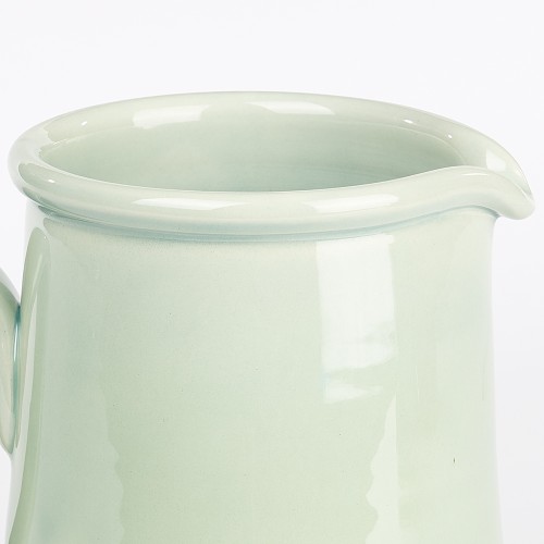 Détail Pichet droit vert d'eau - Poterie Massucco