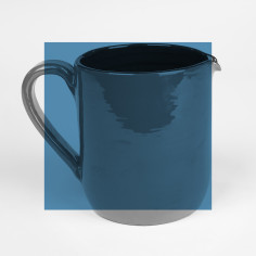 Pichet droit turquoise - Poterie Massucco