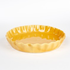 Plat tourte jaune - Poterie Massucco