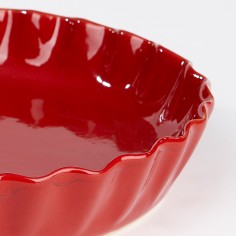 Plat tourte rouge - Poterie Massucco 2