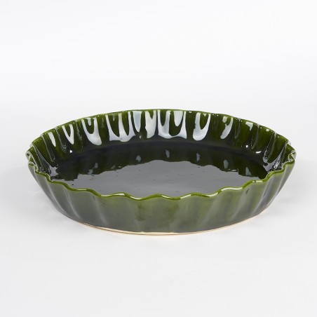 Plat tourte vert - Poterie Massucco