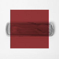 Repose cuillère rouge - Poterie Massucco