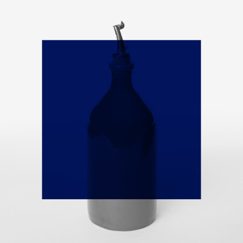 Huilier droit 1 litre bleu - Poterie Massucco