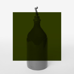 Huilier droit 1 litre vert - Poterie Massucco