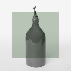 Huilier droit 1 litre vert d'eau - Poterie Massucco
