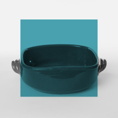 Plat à gratin mm turquoise - Poterie Massucco