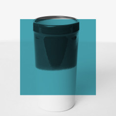 Brique à vin turquoise - Poterie Massucco