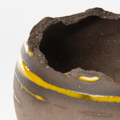 Pot sphère taille 2 stri jaune - Amandine Poulain 2