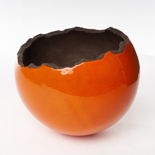Pot sphère taille 4 uni orange - Amandine Poulain