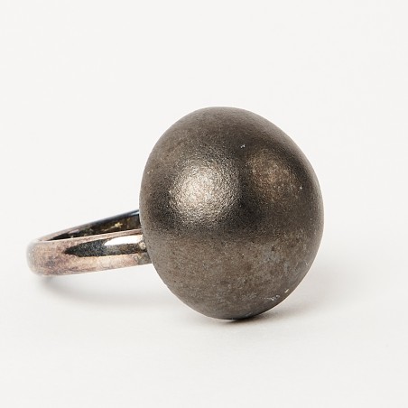 Bague boule mm gris - Andréani Créations