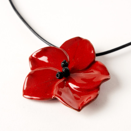 Détail Collier Hibiscus - Art Terra