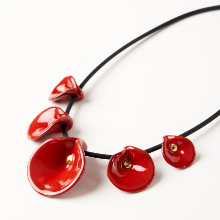 Détail Collier Arum 5 Rouge - Art Terra