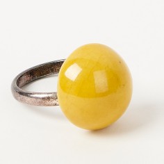 Bague boule mm jaune - Andréani Créations