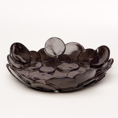 Plat rondelle marron - Isave