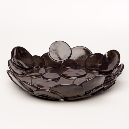 Plat rondelle marron - Isave