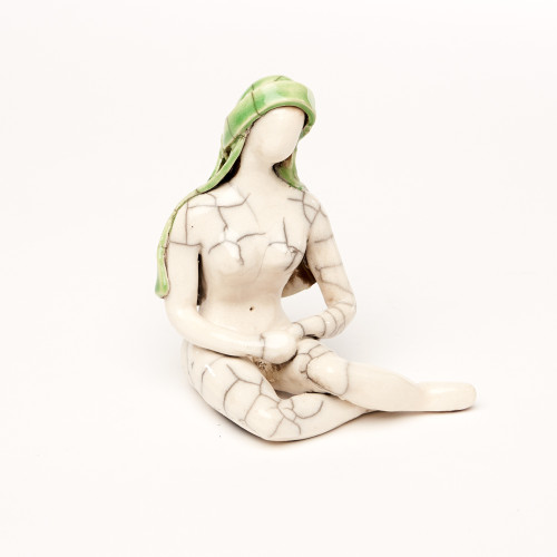 Nana assise turban vert - Magali Magnan