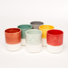 Tasse terracota bicolore brillant - Poterie Massucco 2