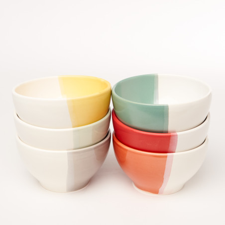Groupe Bol bicolore - Poterie Massucco