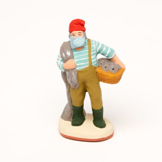 Pêcheur filet debout - Le moulin à huile